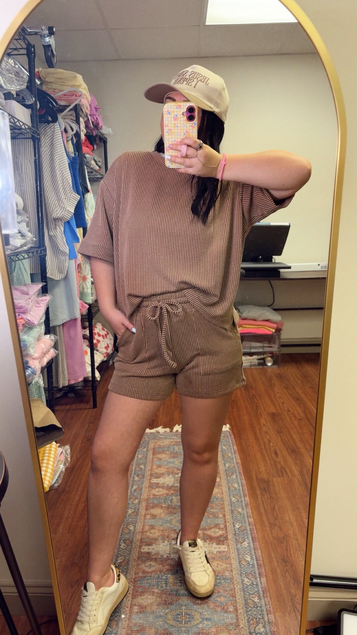 Hot Shot Ribbed Set - Brown