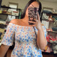 Essie Floral Smocked Top