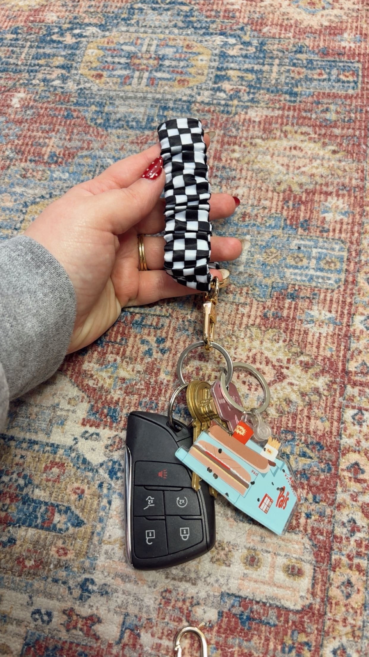 Elastic Keychain Wristlet