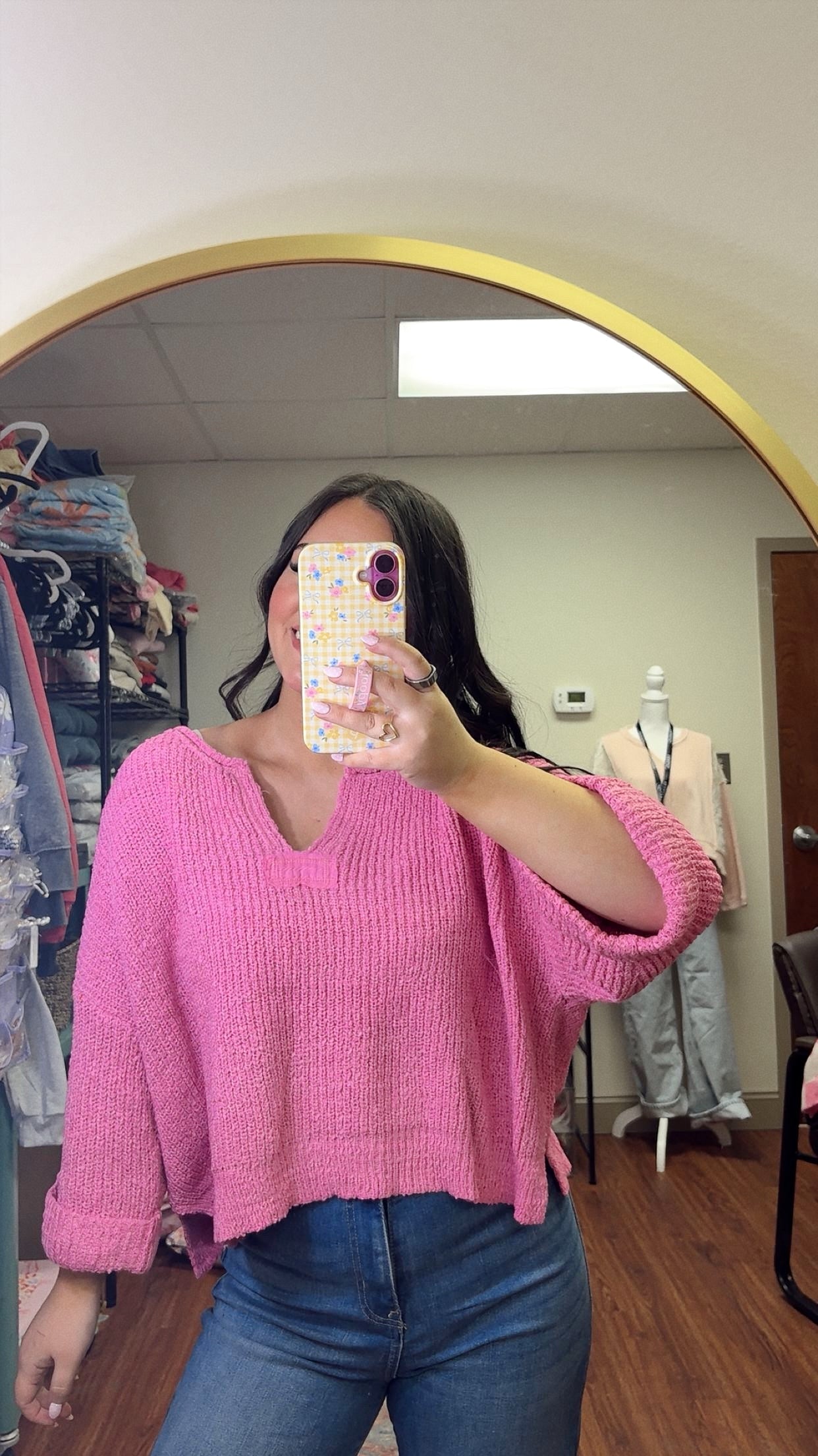 Isabella Sweater- Candy Pink