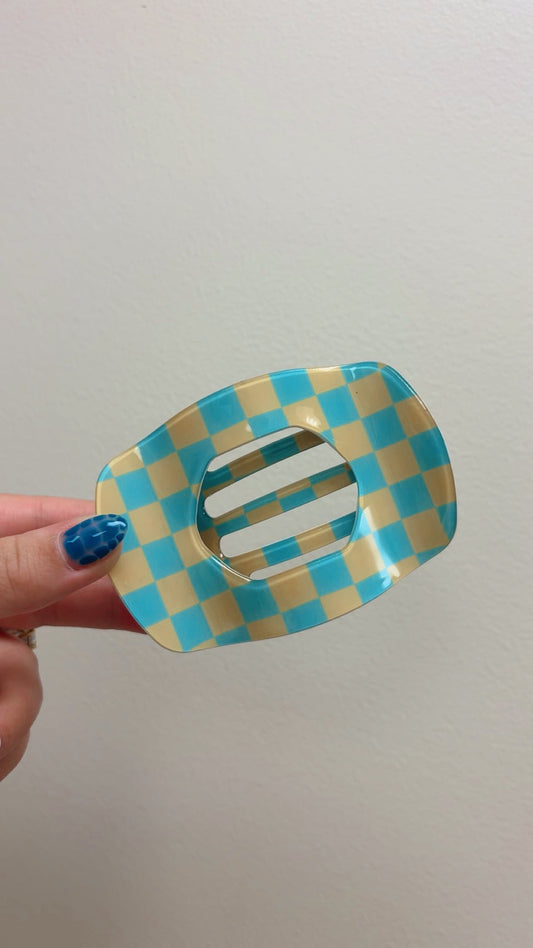 Checker Flat Claw Clips