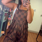 Chocolate Checkered Overalls