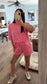 Styling Stripes Ribbed Set - Hot Pink