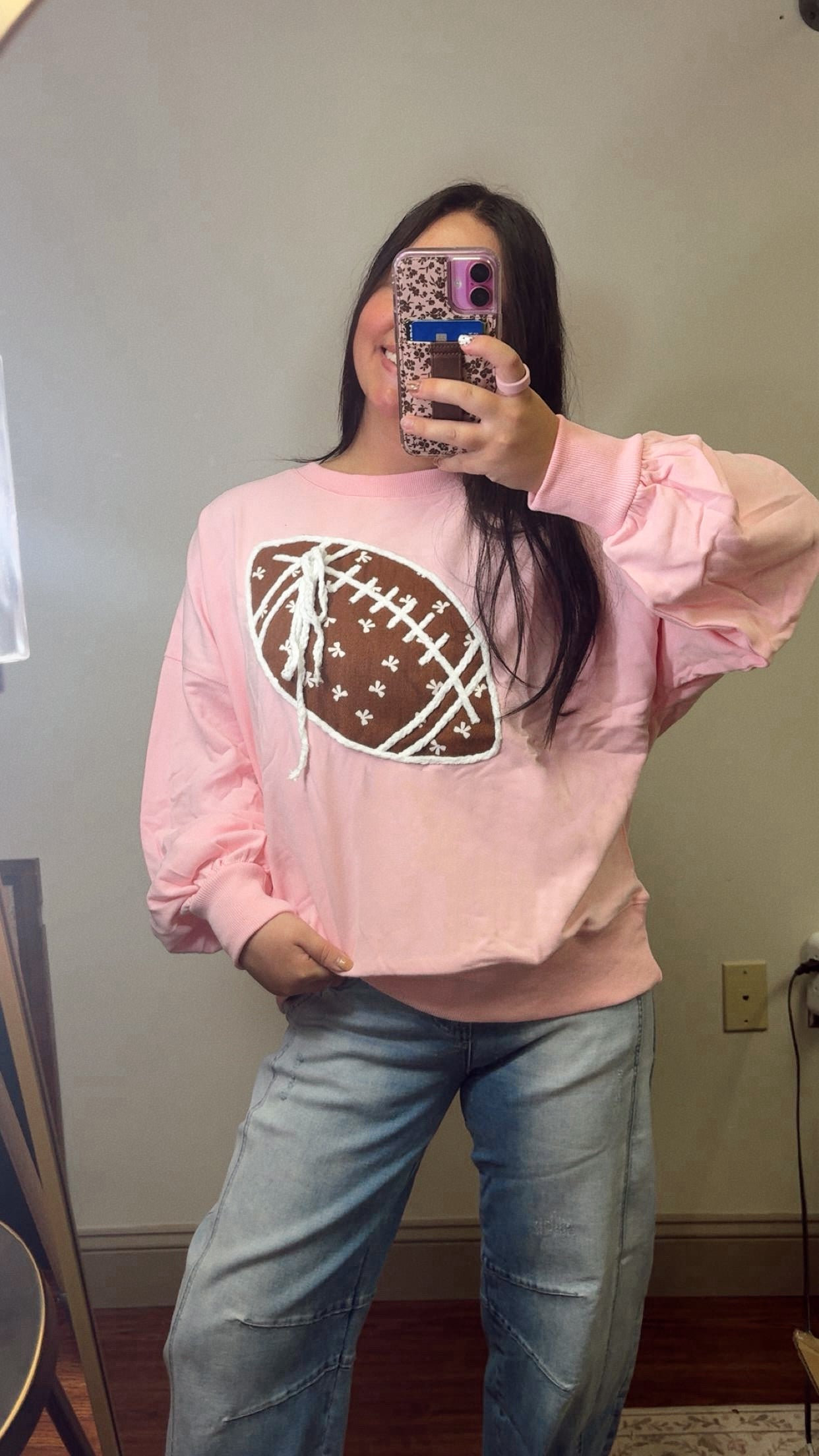 Pink Out Football Sweatshirt