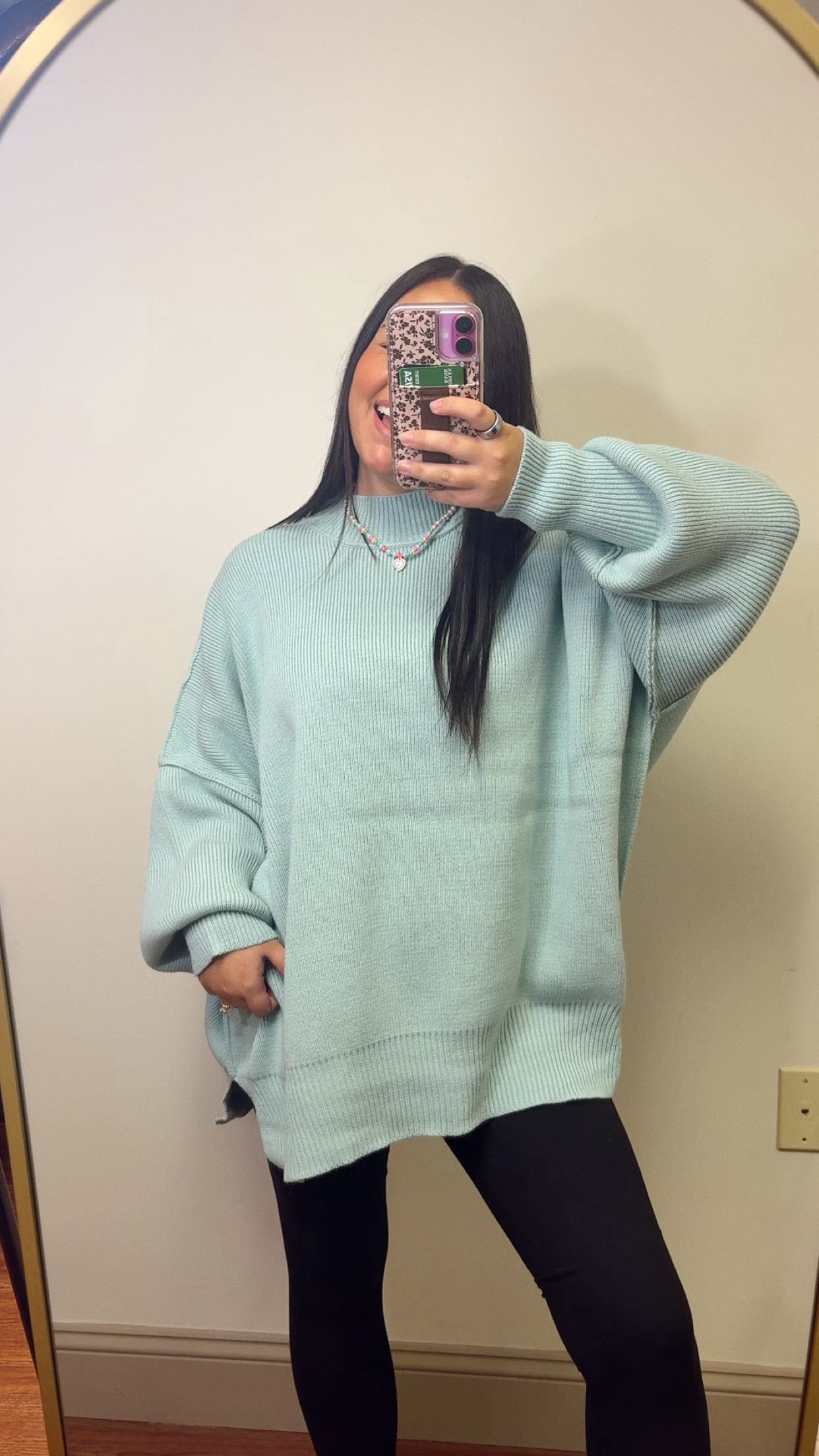 Fall Necessity Oversized Sweater - Sea Angel