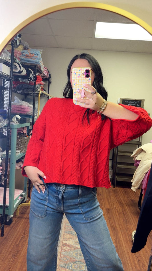 Be Mine Cable Knit Sweater