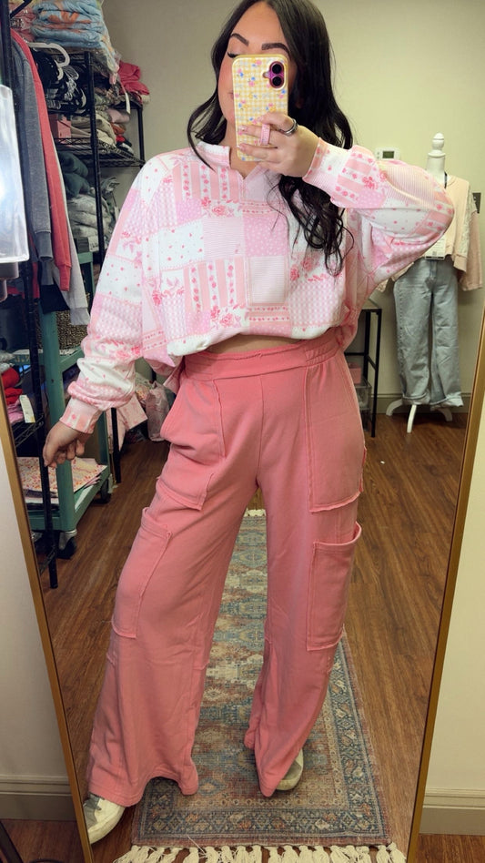 Comfort Is Key Sweatpants- Pink