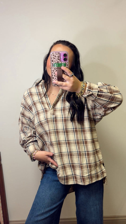 Meadows Flannel Top