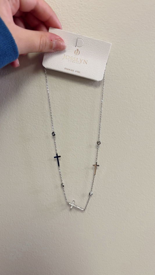 Cross Necklace - Silver