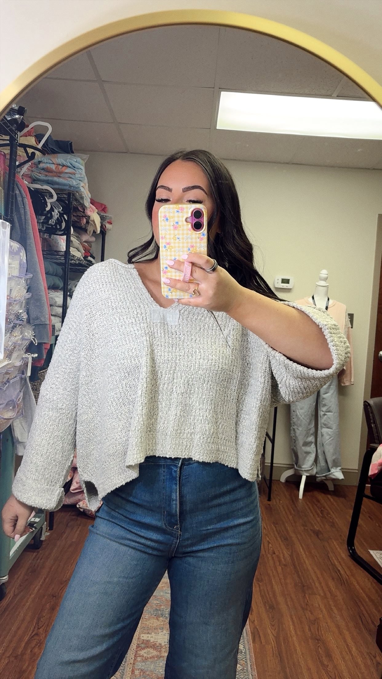 Isabella Sweater- Heather Gray