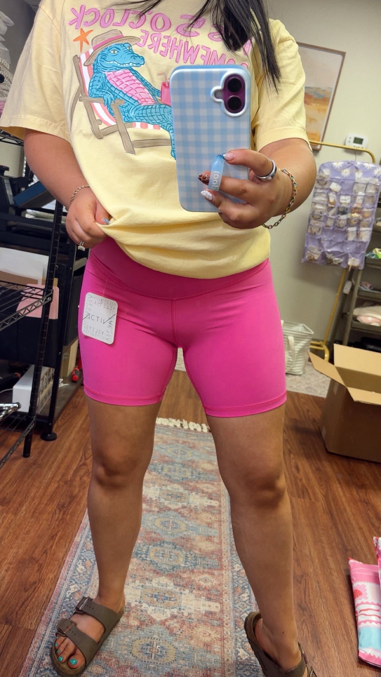 Classic Style Biker Shorts - Pink