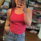Raspberry Swirl Ribbed Tank