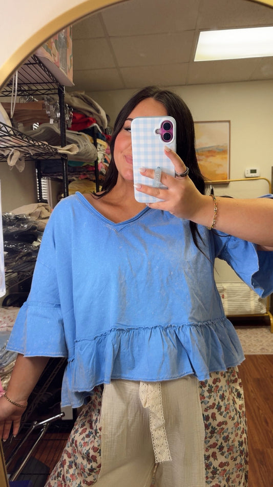 Skyliner Ruffle Top