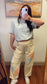 Creamsicle Patch Barrel Pants