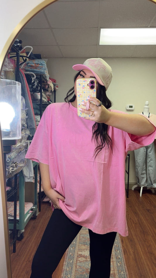 The Necessity Oversized Tee- Pink