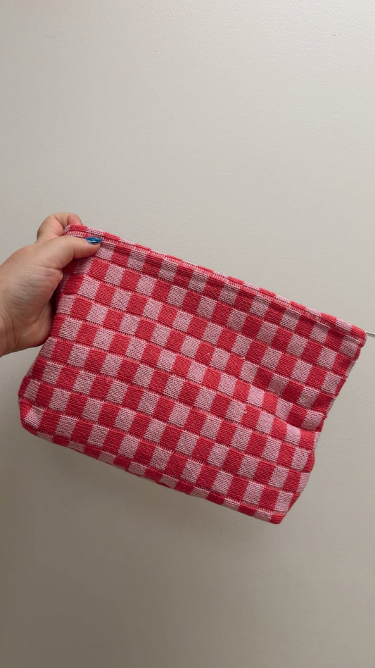 Checker Travel Bag - Pink