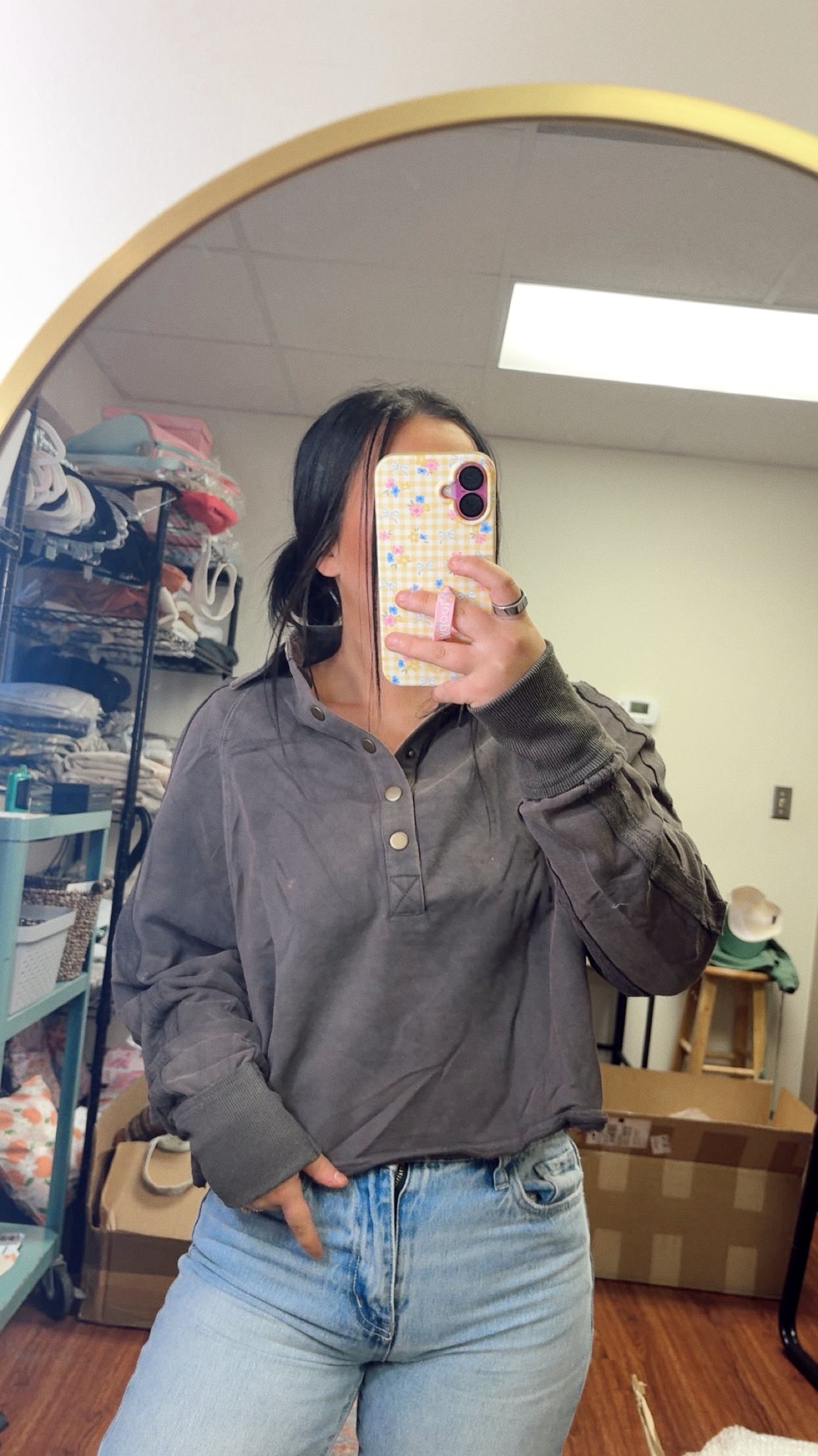 Mellow Snap Button Sweatshirt