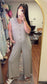 Oatmeal Stripe Jumpsuit