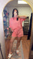 Hot Shot Ribbed Set- Coral