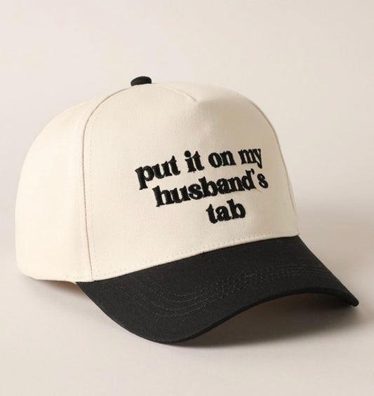 Husband's Tab Embroidered Hat