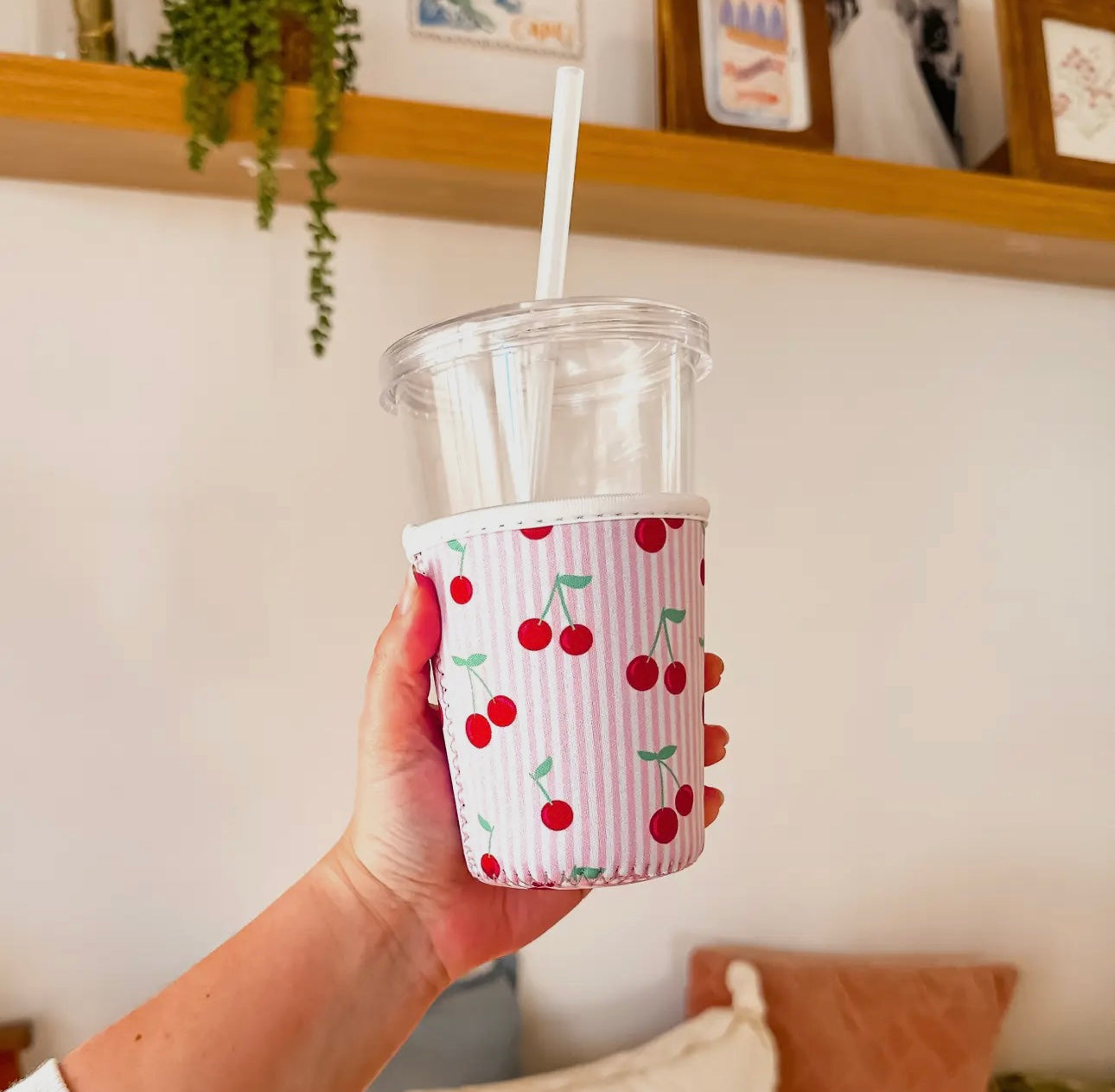 Drink Sleeve- Small Cherries