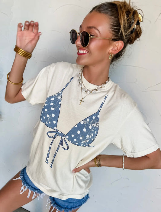Polka Dot Bikini Graphic Tee