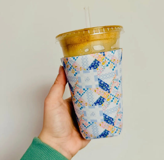 Drink Sleeve - Blue Quilt Pattern