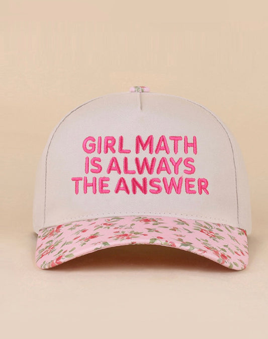 Girl Math Hat