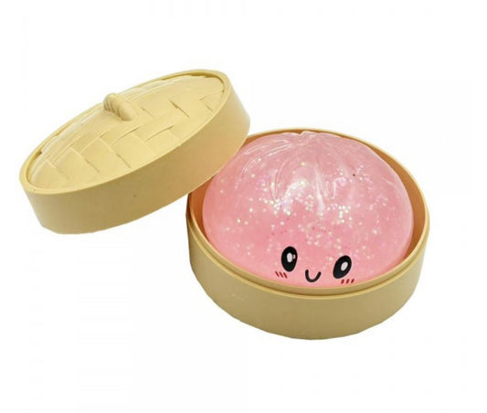Glitter Dumpling Squishy - Pink