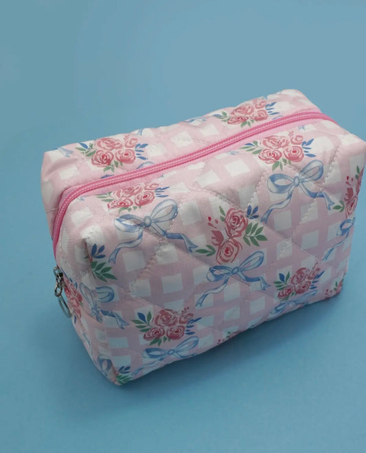 Bow Quilted Pouch