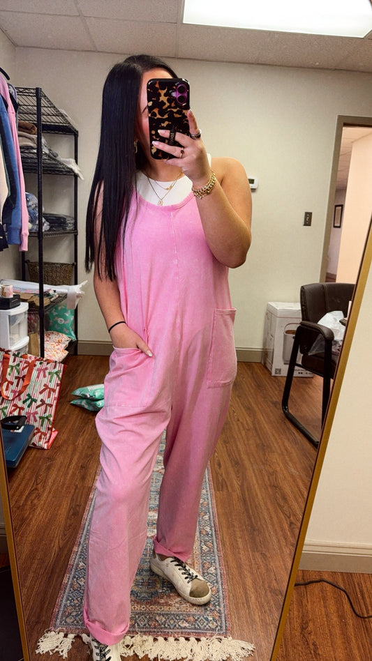 Everyday Jumpsuit- Pink