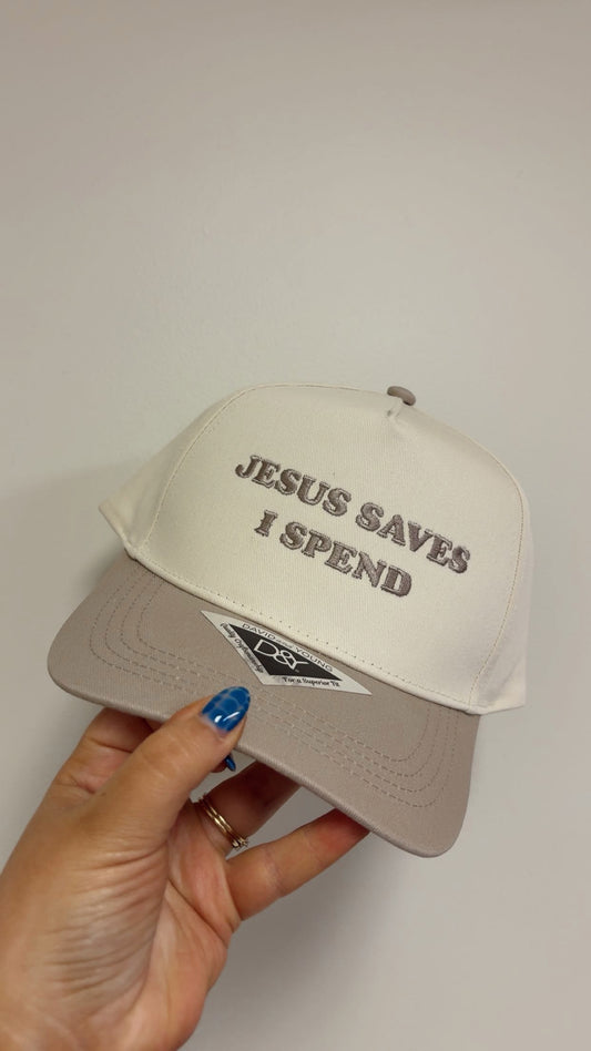 Jesus Saves Hat - Tan