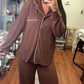 Much Needed Pajama Set- Brown