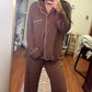 Much Needed Pajama Set- Brown