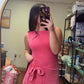 Wrap Up Romper- Pink