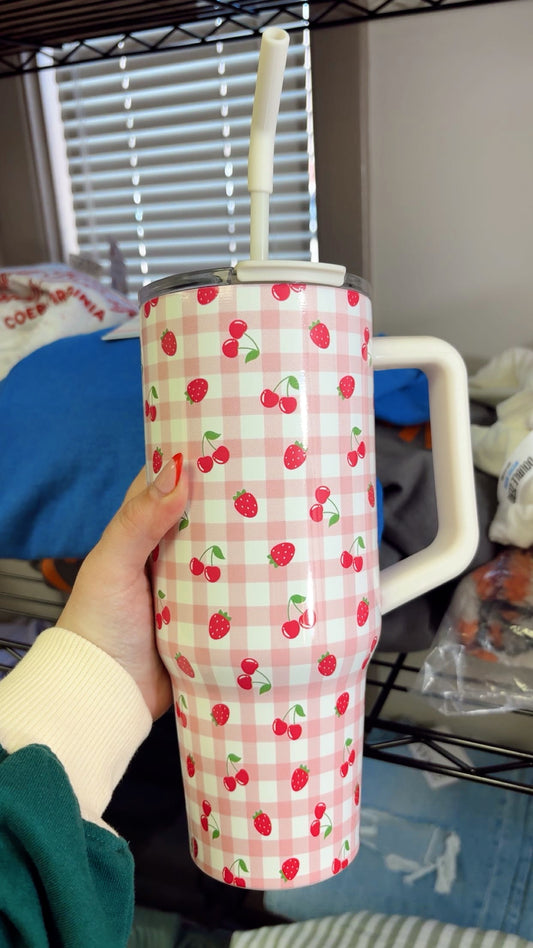 Cherry & Strawberry 40oz Tumbler