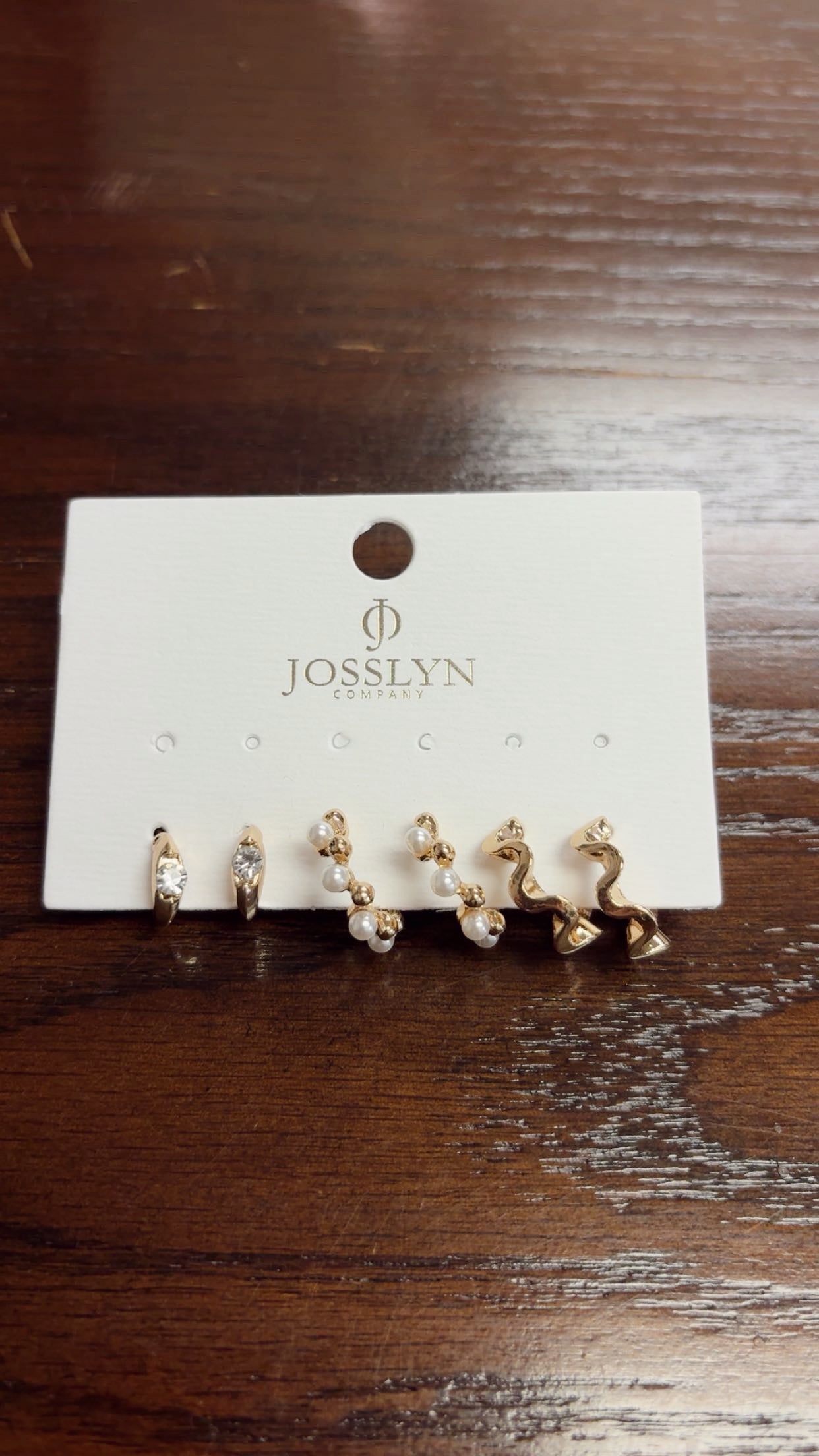 Wavy Trio Huggie Hoops