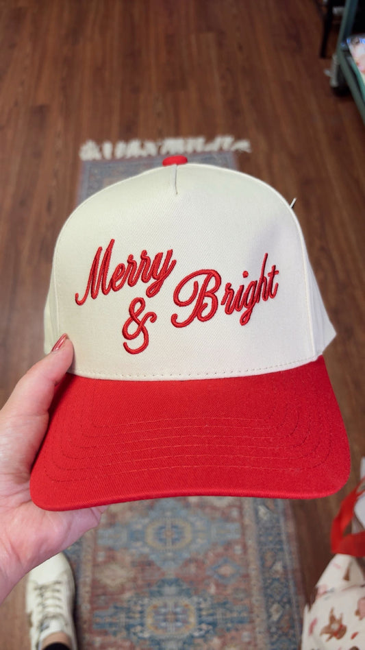 Merry & Bright Embroidered Hat