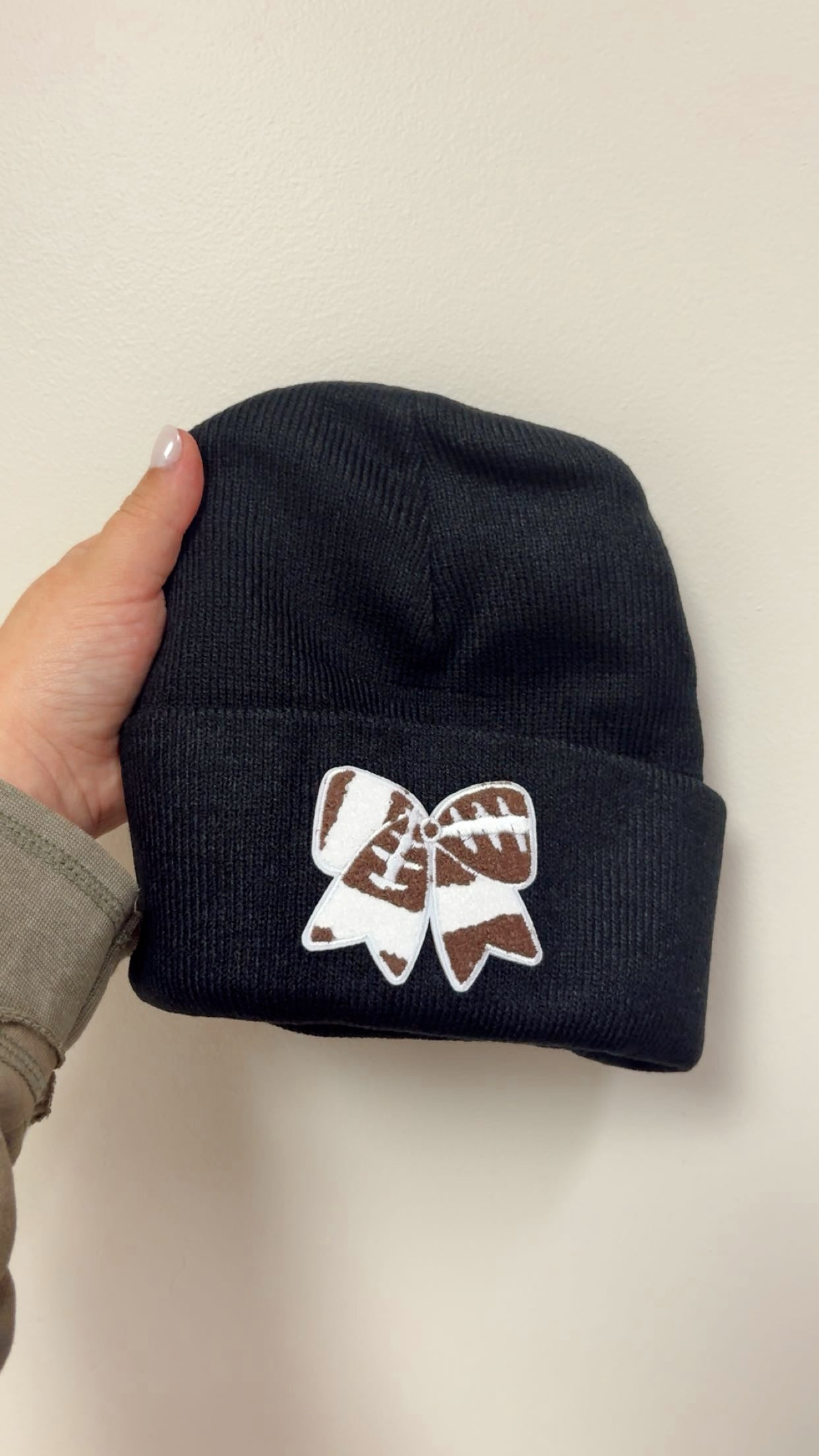 Football Beanie - Black