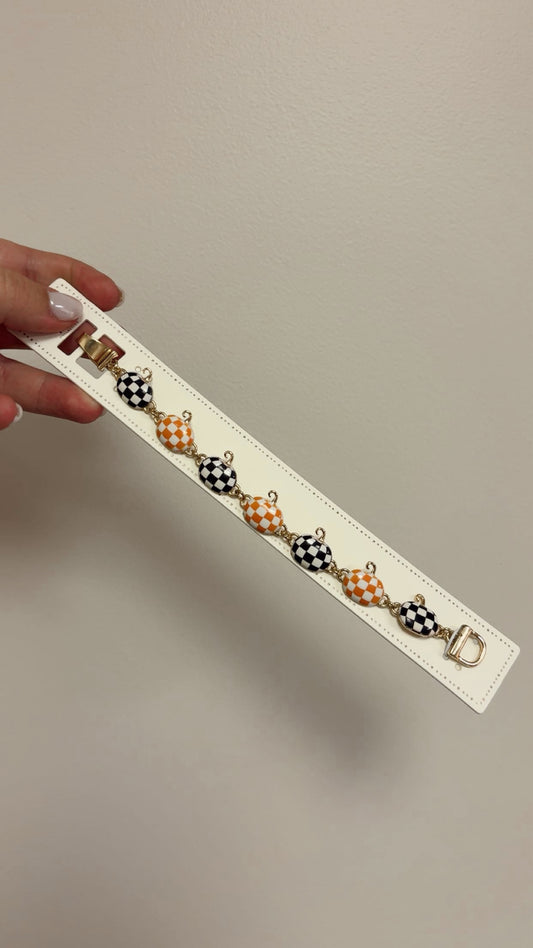 Pumpkin Checker Bracelet