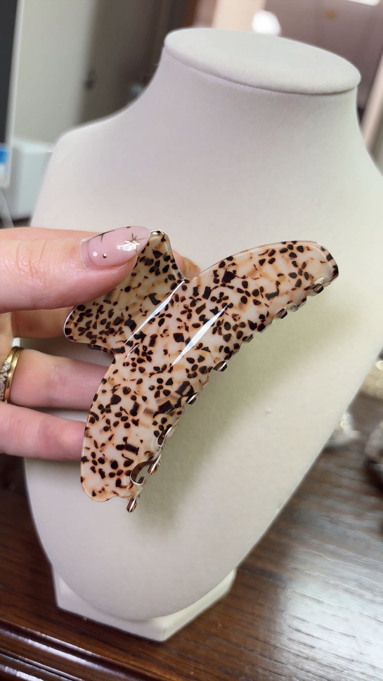 Brown Animal Print Hair Clip