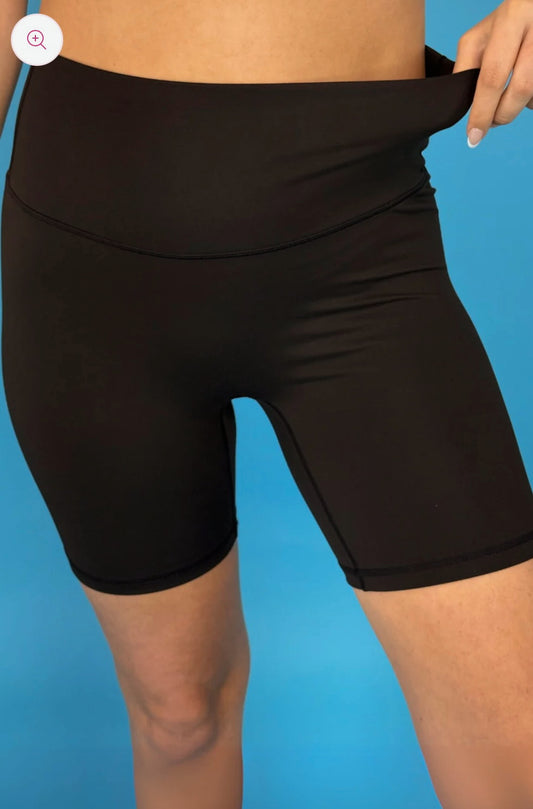 Weekend Fun Biker Shorts- Black