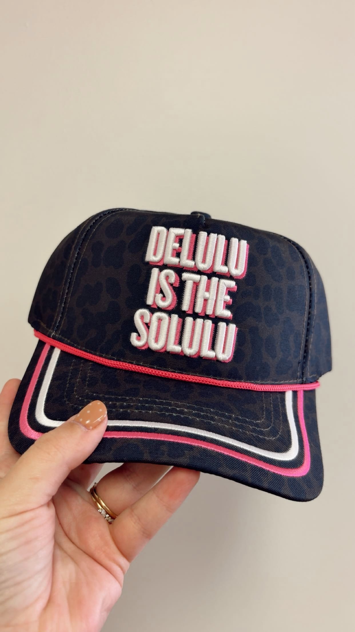 Delulu Leopard Hat