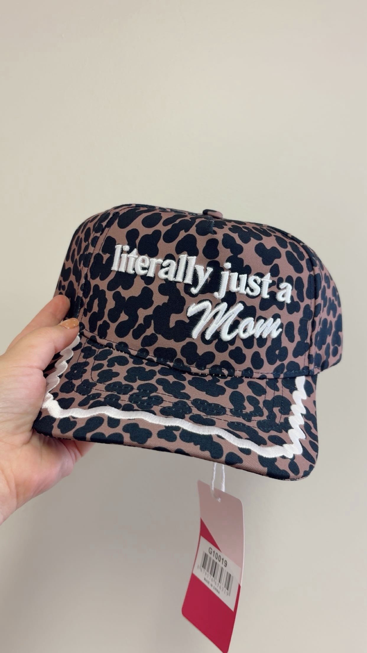 Just A Mom Leopard Hat