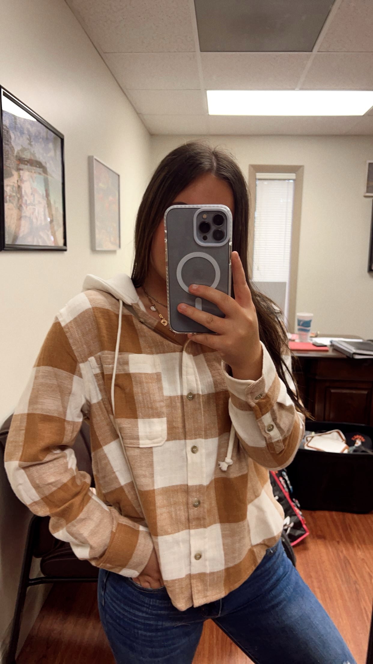 Pumpkin Patch Hooded Flannel