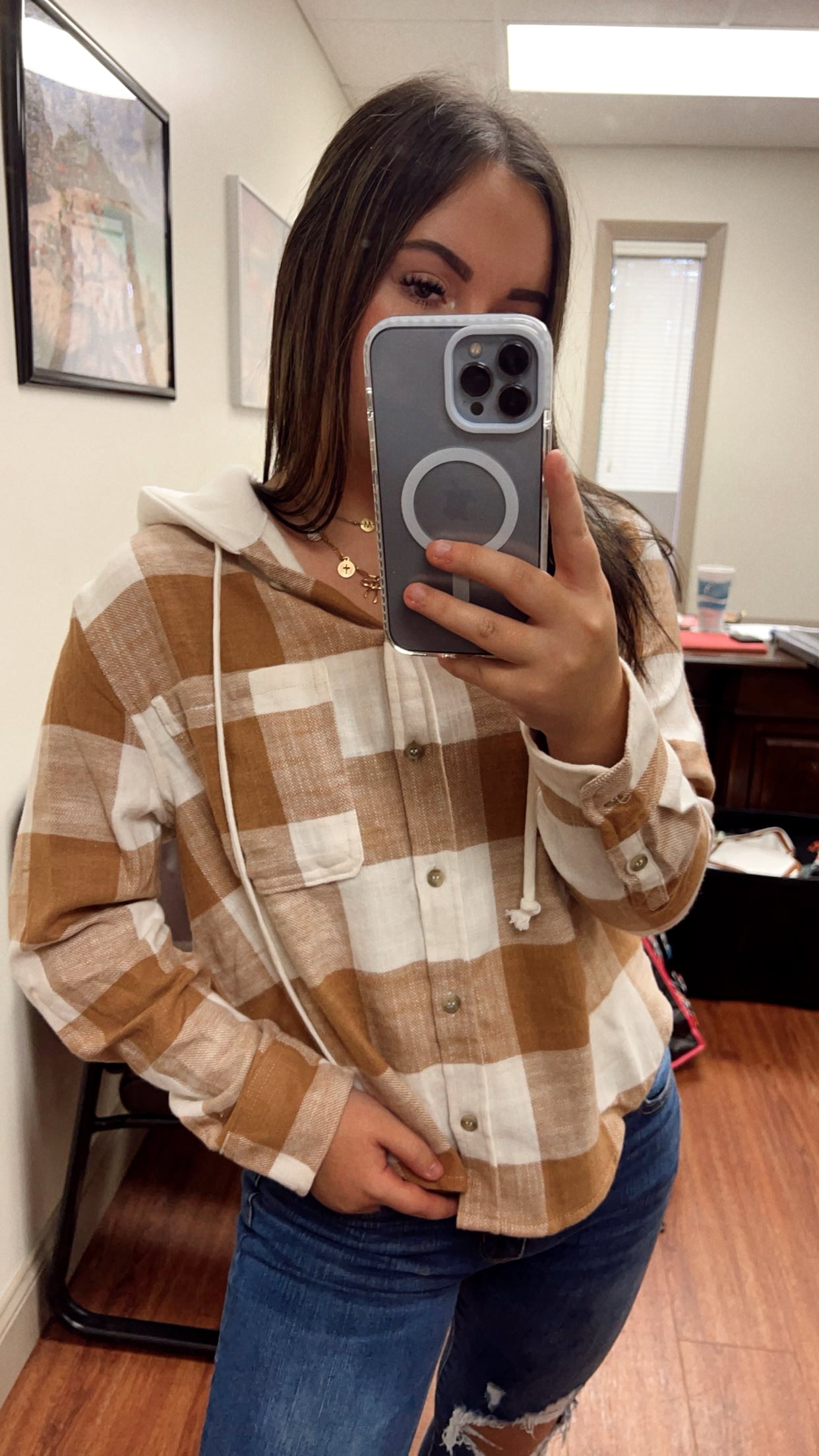 Pumpkin Patch Hooded Flannel