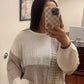 Taupe Colorblock Sweater