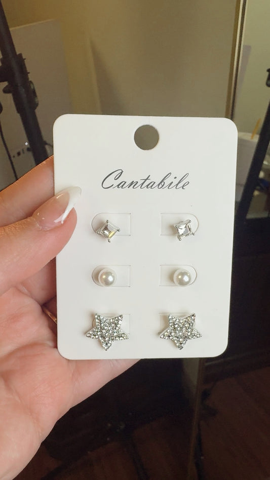 Starstruck Trio Earring Set