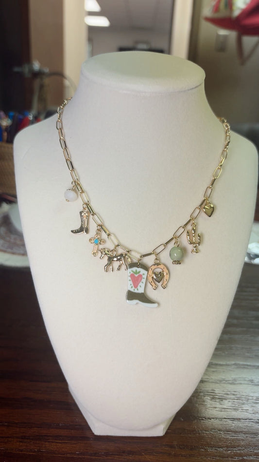Boot Charm Necklace