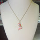 Floral Boot Necklace